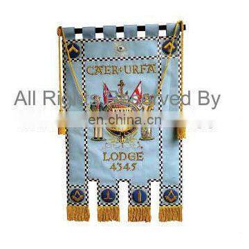 Highest Quality Hand Embroidered Masonic Lodge Banner