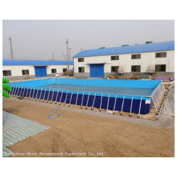 2018 PVC Pool Type Rectangular Above Ground 1M Metal Steel Frame Swimming Pool For Sale photo-2