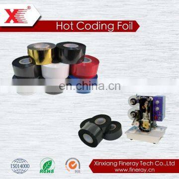 Xinxiang Fineray gold hot coding foil production date printing printed ribbon