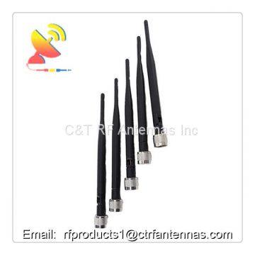 Omnidirectional RF antenna 2.4 GHz Wlan Wifi 5dBi Rubber Duck N Type Male Antenna