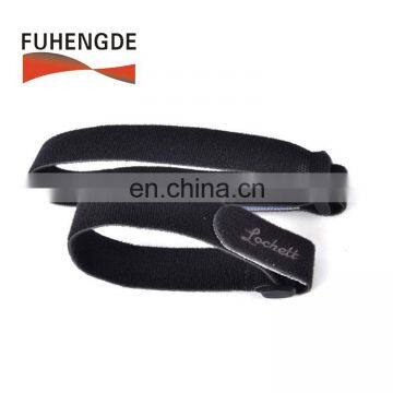 OEM supplier embroidered back to back velour bandage buckle with fastener