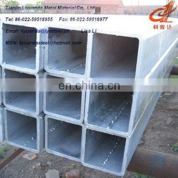 Hot dip galvanized surface steel square tubing