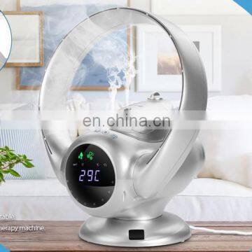 Bladeless fan with humidifier and air purifier