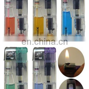 plastic transparent electronic gas lighter with led