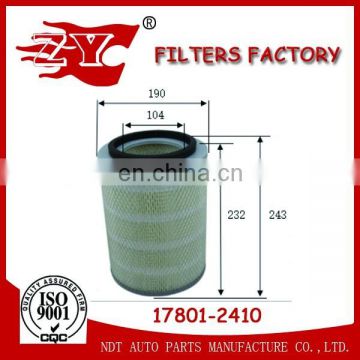 truck air filter used for HINO-RAINBOW OEM NO.17801-2410