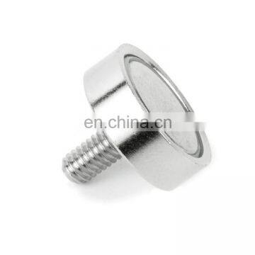 Custom  wholesale ring strong pull force neodymium pot magnet with countersunk screw hole