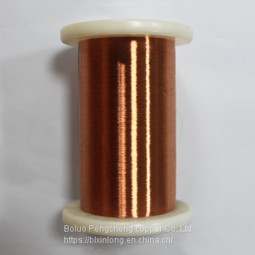 Enameled copper wire for microwave oven