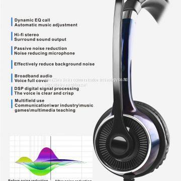 China Beien FC21 RJ telephone call center headset noise reproduction headset online learning