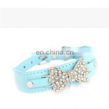 Bright Diamond Butterfly Knot Pet Collar Leash Training Dog Pulling Rope Pet Neck Chain Pet Supplies photo-3
