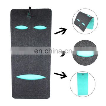 Home tool felt grey wall storage bag door felt hanging wall organizer bag