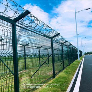 Factory Razor Barbed Wire Airport Fence Pvc Coated Wire Mesh