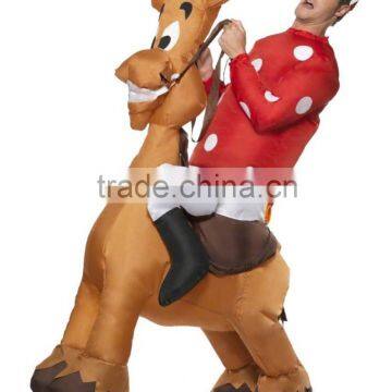 2016 inflatable jockey and horse fancy dress costume