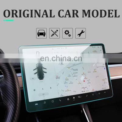 Finger Print Tempered Glass Display Anti Glare Protector Screen Protectormatte Center Control Touchscreen For Tesla Model 3 Y photo-3