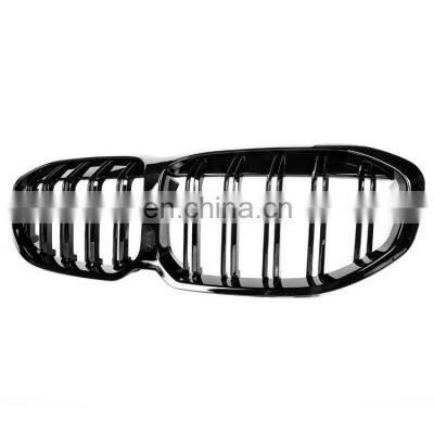 ABS double-slat gloss black auto front grille for BMW 1 series F40 2019-present car grille