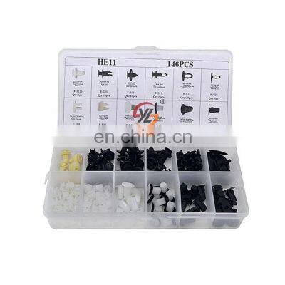 HE11 High Quality Auto Clips Retainer Kit Car Clip Assortment Set 146PCS