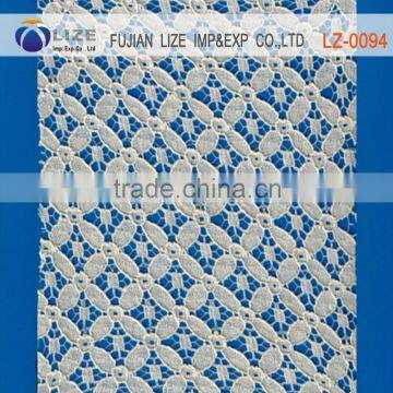 100% Cotton high quality african guipure lace fabric for wedding dress lz-0094