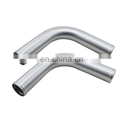 AUSO 2.5' 63mm Turbo Intercooler Pipe Chrome Aluminum Piping Pipe Tube+t-Clamps + Silicone Hoses Blue