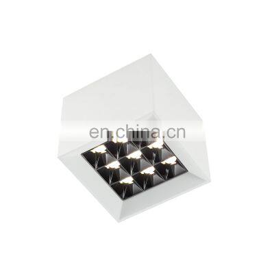 ALLWAY Square Honeycomb Anti Glare Surface Mounted Hall Lobby Hotel 5W 10W 18W 25W LED Linear Down Light photo-3