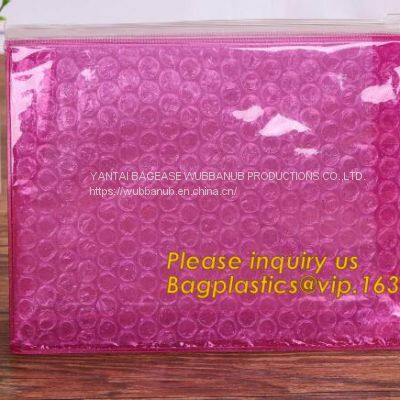 Hot Metallic Colorful Bagease Packaging Zipper Bubble Bag For Cosmetic Packaging,k Bubble Bags Are Made of PET/CP photo-3