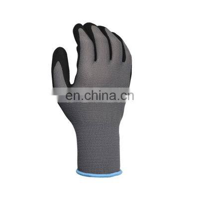 EN388 4121 13G Nylon Liner Nitrile Work Gloves With Sandy Coating photo-5