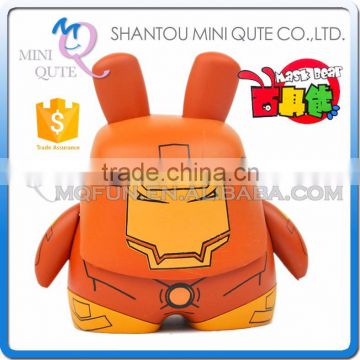 Mini Qute Mask Bear 6.5cm Marvel super hero Kawaii plastic reloading action figure Cartoon toy car Decoration doll scale model