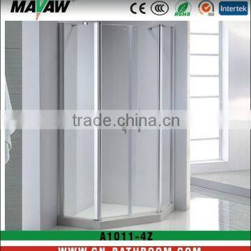 durable and cheap tempered safety glass diamond folding shower enclosure/shower cabin/ shower room MV-A1011-4Z