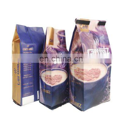 125g 250g Matte Coffee Alu Foil Packaging Pouches Food Grade Side Gusset Plastic Coffee Beans Bags With Valve and Tin Tie photo-2