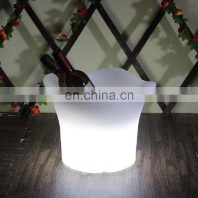 Wholesale customized different color led ice bucket Champagne Wine Drinks Beer Bucket Portable Party Use Led Rechargeable Cooler