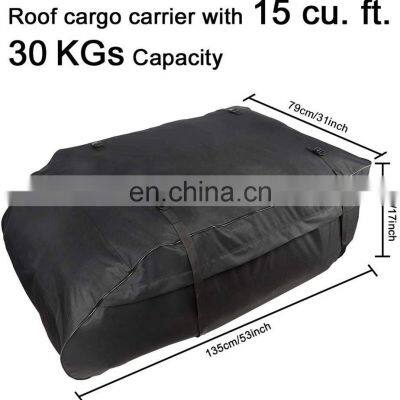 600D Waterproof Car Cargo Roof Top Storage Bag for Travelling photo-4