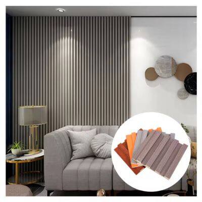 Best Quality Wpc Flut Wall Panel Wood Color Interior Decoration photo-3