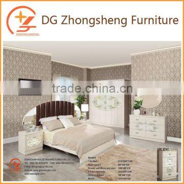 High glossy wood bedroom set for home furniture