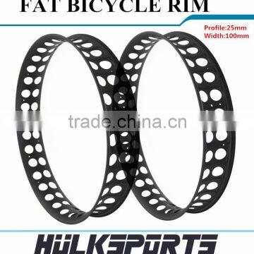 Carbon 26ER Profile 25mm Fat Wheel Rims Carbon Fiber Wheels Tubuless Hookless Rims Fat Bike Wheels Carbon Wheel 100mm