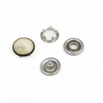 Factory Stock Buttons Stainless Steel or Brass Material Colors Pearl Snap Button Prong Pearl Snap Button for Shirts Clothing photo-3