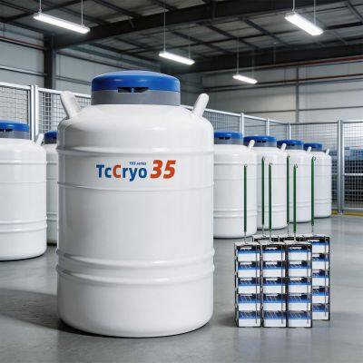 Zimbabwe TcCryo laboratory dewar YDS-35-125 liquid nitrogen biological container