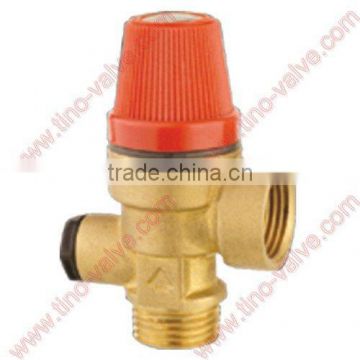 BRASS SAFETY VALVE WITH PRESSURE GAUGE PORT WRAS