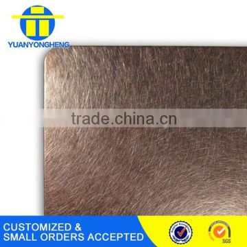 Brown vibration panel equisite stainless steel panel for decoration