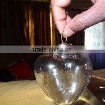 glass heart shaped christmas ornament