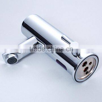 Chrome Plated Touch Free Auto Stop Faucet Motion Sensor Faucet Washbasin Sensor Tap With Temperature Control Handle photo-2