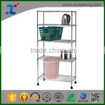 SUREALONG Home Organization Stainless Steel Wire Shelving Unites