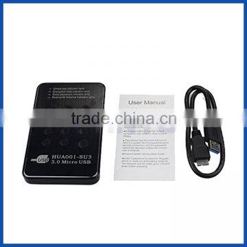 Encrypted USB 3.0 HDD Hard Drive External Enclosure 2.5" SATA Case AES Lock photo-2