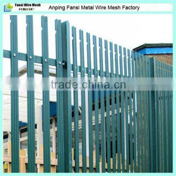 Metal polymer coating 2.4m high D profile powder coated palisade fencing