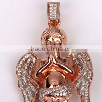 2015 Hot Sell Gold Diamond Angel Meaningful Pendant Necklace photo-6