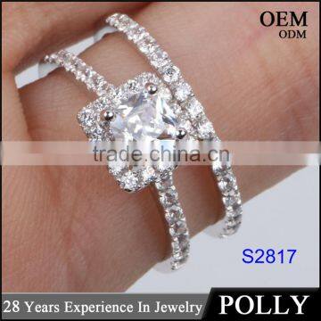 High quality fashion lady's 14k ring set wedding jewelry AAAAA CZ