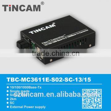 10/100/1000M dual fiber Rj45 fiber media converter