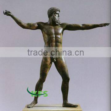 Bronze nude David statue