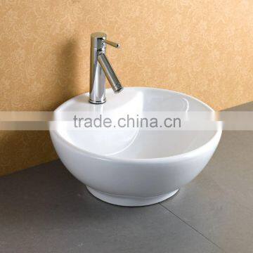 White Finished Oval Shaped Ceramic Sanitary Ware Basin photo-5