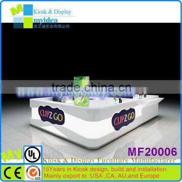 China OEM modern indoor frozen juice bar kiosk display