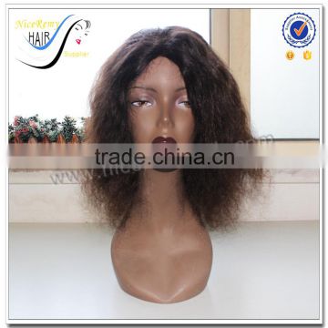 Wholesale high quality natural color 100% virgin human hair afro kinky human hair wig