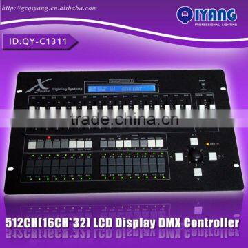 QY-C1311 X-512B dmx stage light controller with joystick control 32pcs lights at 16ch