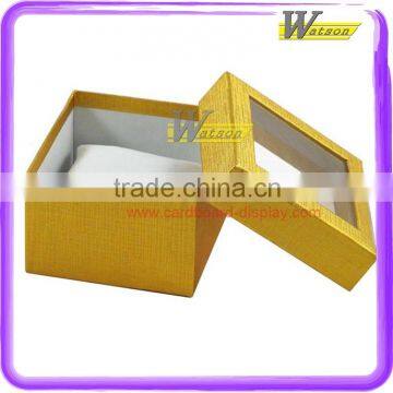 Watch rigid box with Transparent PVC sheet in central lid